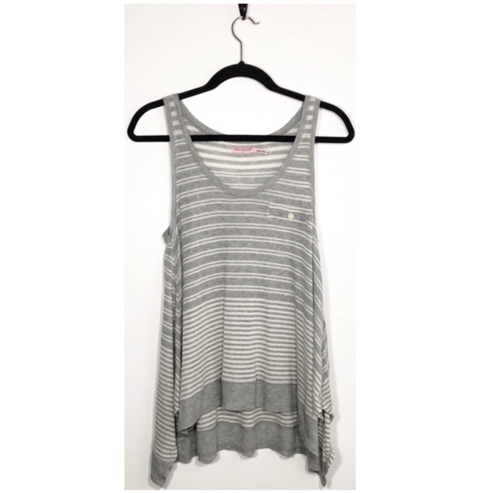 Juicy Couture Grey Striped Top